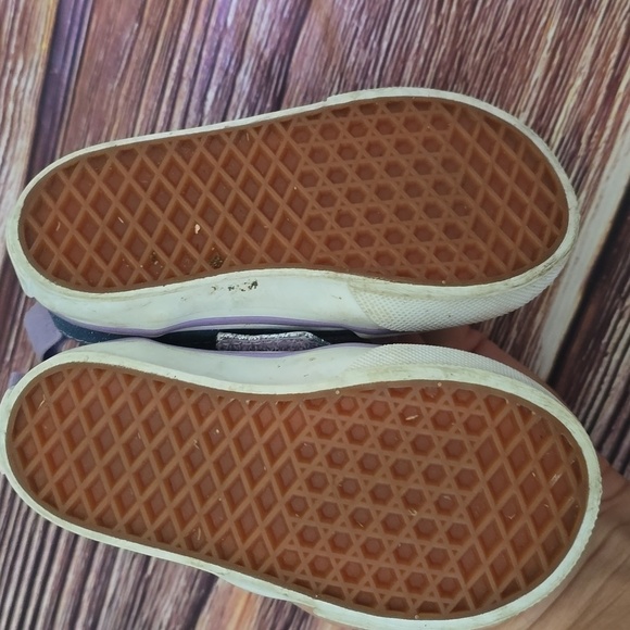 Vans Kids Glitter Slip-On Shoes - Purple, Blue and Silver - Picture 3 of 4